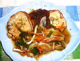 焼き椎茸の麵つゆ簡単マリネ