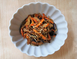 しいたけとじゃこのきんぴら