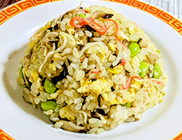 しいたけと帆立だしのうま味たっぷりチャーハン